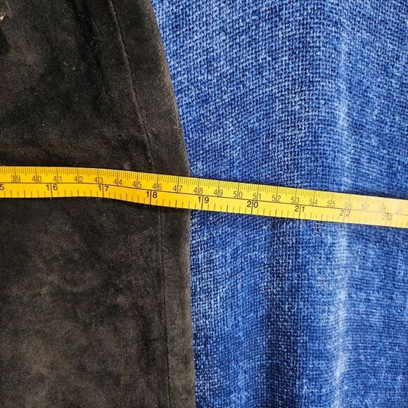 Carlo Ferranti 100% Black Leather Skirt Medium - Picture 7 of 11